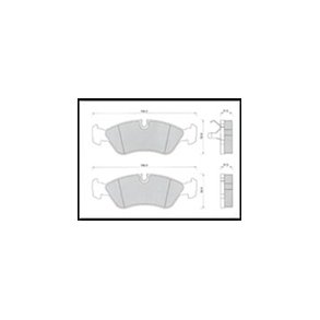 Vectra B.  Bremse klodsest (til 256x24mm skiver) Front.