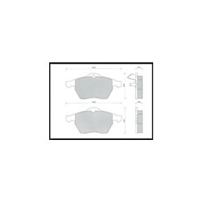 Vectra B. Bremse klodsest (til 288x25mm skiver) Front. 