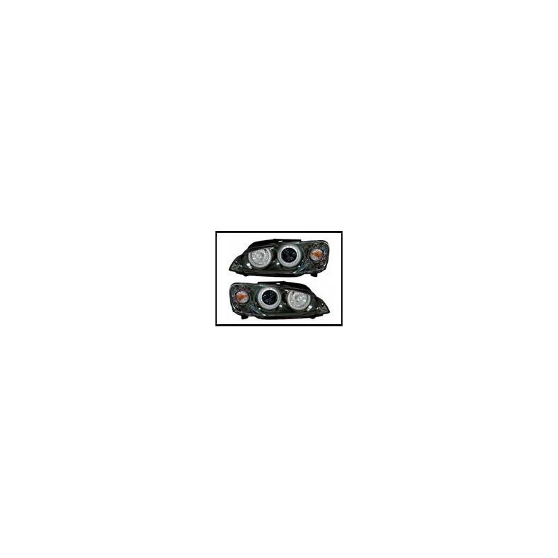 Peug. 106. Angel eyes Sort forlygtest H7 m. blinkl. 04.1996-2005