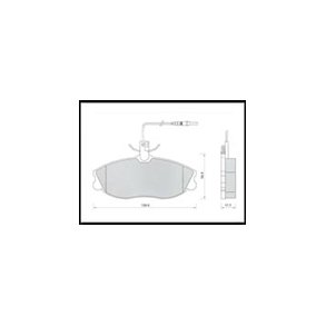 Peugeot 406 2,0-2,2-3,0/TD+HDI Bremse klodsest 09.1995-03.1999