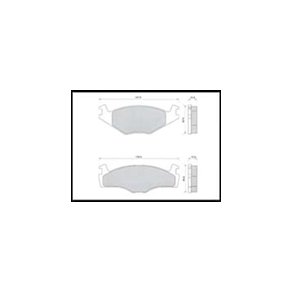 Seat - VW. Bremse klodsest 138x15mm (til ventileret skiver 239x20mm) Front 