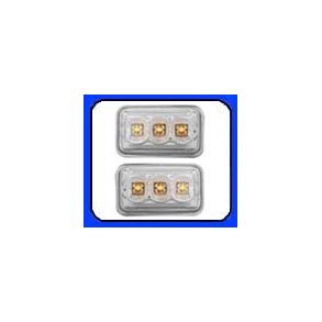 Audi A6. Firekantet Sideblink hvide 2 stk. 06.94 -04.1997