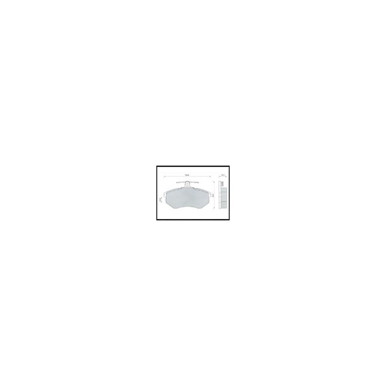 Seat - VW. Bremse klodsest 119x19mm (til massiv skiver 256x13mm) Front 