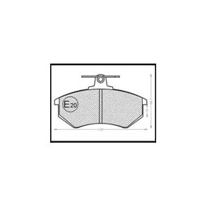 Audi - VW Bremse klodsest Girling (uden ledning) Front.