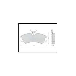 VW T4. Bremse klodsest  (type 1) Med 15