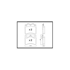 VW T4. Bremse klodsest (type 4) Med 15