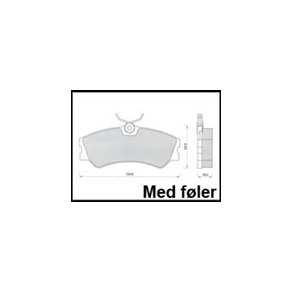 VW T4. Bremse klodsest med fler (type 5) Med 15