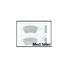 VW T4. Bremse klodsest med fler (type 8) Med 16