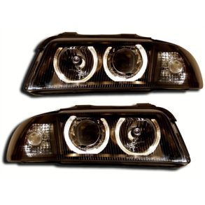 Audi A4.  Angel Eyes sort forlygtest med blinklys H7/H7. 02.1999 -10.2000