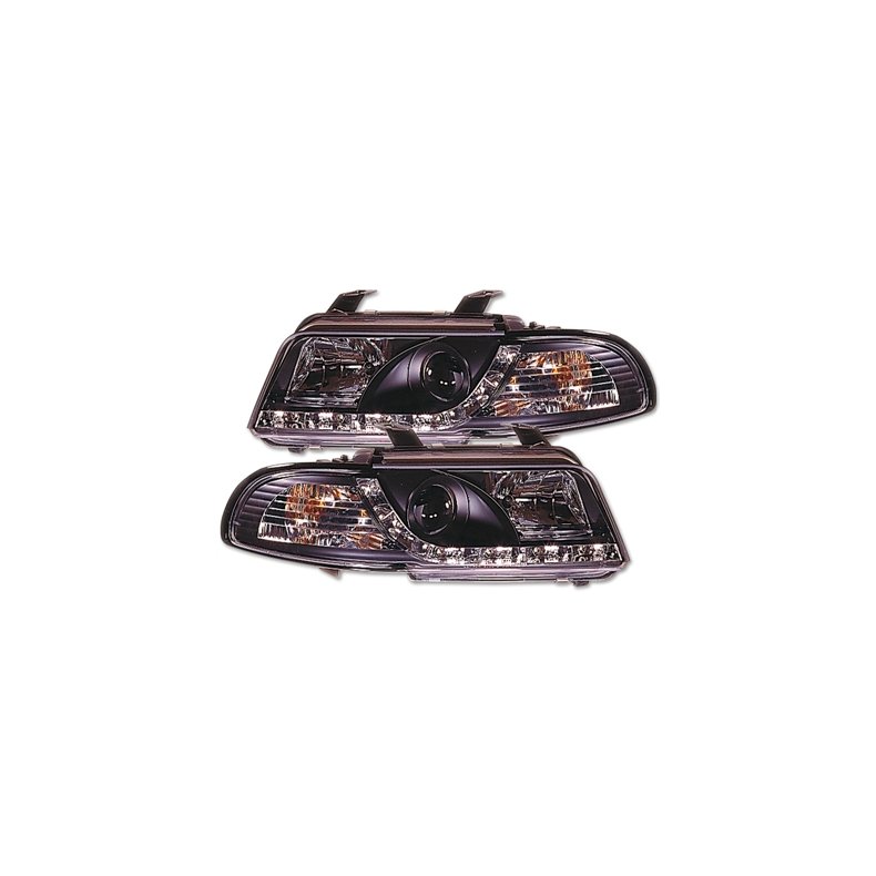 Audi A4. Dayline Sorte forlygtest med blinklys H1-H1. 02.1999 -10.2000