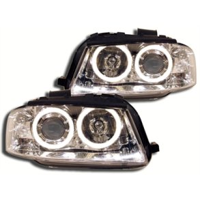 Audi A3. Angel Eyes Klare forlygtest med blinklys. 04.2003-07.2008