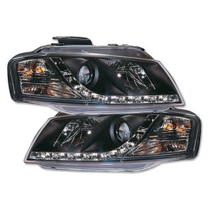 Audi A3. DAYLINE Black forlygtest med blinklys H1-H1. 04.2003-07.2008