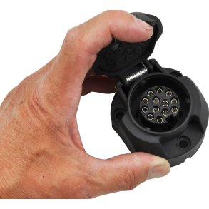 13-pol stikdse m/ gummittning