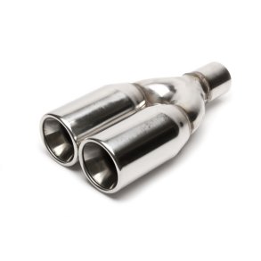 Universal halerr chrom Edelstahl 2x89mm rund afgang (340mm lang)