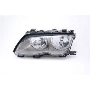 BMW E46. Sedan-Touring. Venstre Forlygte Gr/Titanium FF/H7-H7 09.2001 - 02.2005