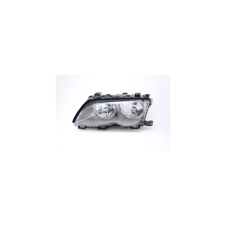 BMW E46. Sedan-Touring. Venstre Forlygte Gr/Titanium FF/H7-H7 09.2001 - 02.2005