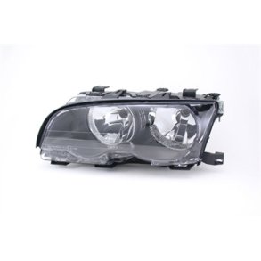 BMW E46. Coupe-Cabriolet. Venstre Forlygte Sort FF/H7-H7 09.2001 - 03.2003