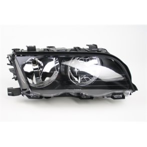 BMW E46. Sedan-Touring. Hjre Forlygte Sort FF/H7-H7 02.1998-08.2001