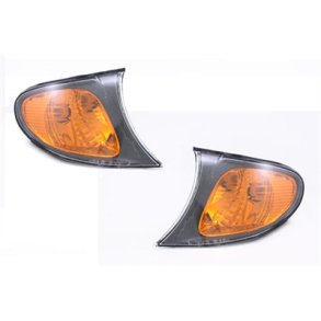 BMW E46. Sedan-Touring. V/H Forblink Sort/Gul. 09.2001 - 02.2005