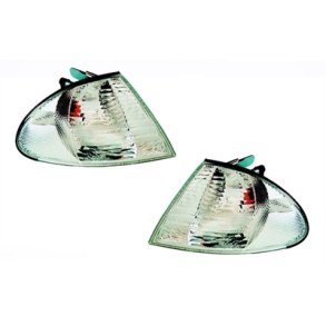 BMW E46. Sedan-Touring. V/H Forblink Hvid/White. 09.1998 - 08.2001