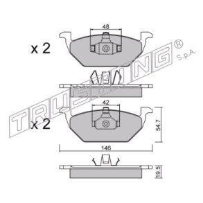 Seat - VW. Bremse klodsest (med 16