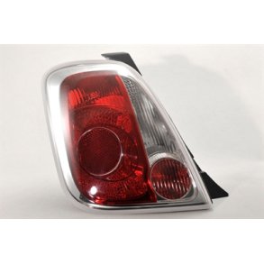 FIAT 500. Venstre Baglygte med sort ramme 10.2007->