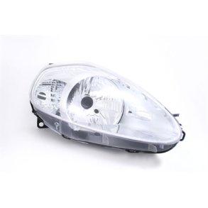 FIAT GRANDE PUNTO. Hjre Forlygte med forblink krom H4.<br>10.2005 - 06.2008