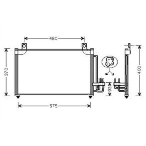 Kia Rio. Condenser Airconditioning kler.
