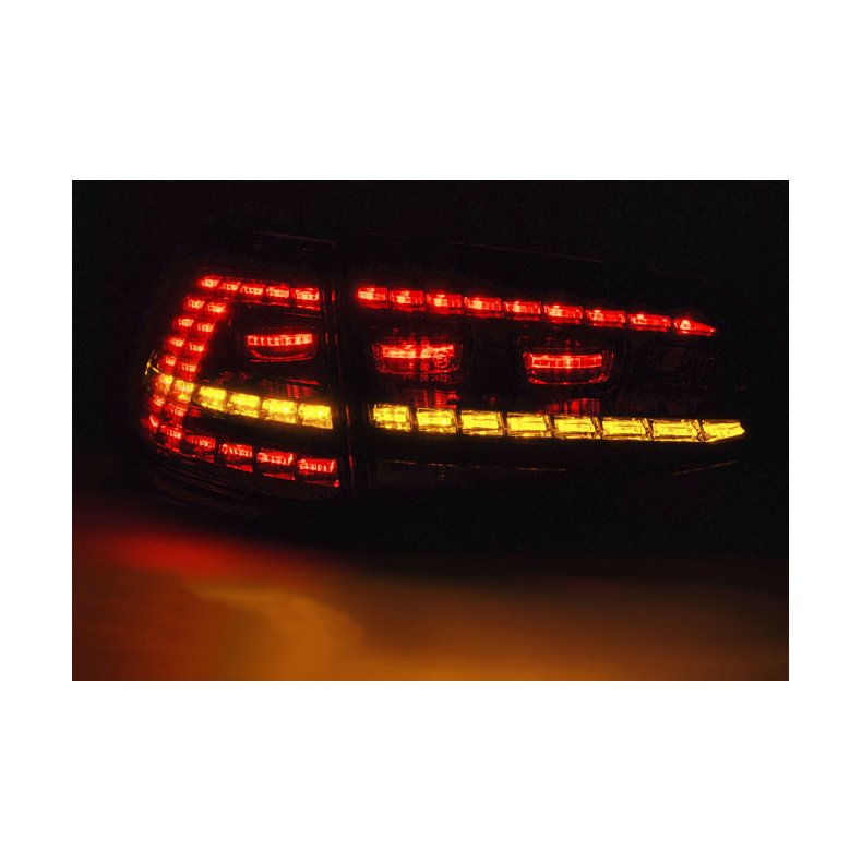VW Golf 7. Rde LED baglygter (med Dynamiske LED blink) 