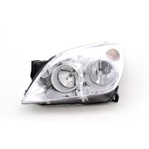 OPEL ASTRA H. Venstre Forlygte med Forblink & El-motor H7-H1. 08.2004-->