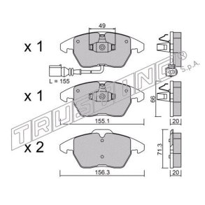 Audi-Seat-Skoda-VW Bremse klodsest Front.