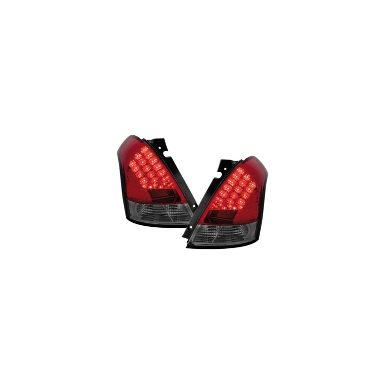 Suzuki Swift. Red/Smoke Baglygter med LED 2005-Frem