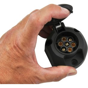 7-pol stikdse m/ gummittning