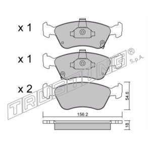 Avensis T22. Bremse klodsest (til 260x25mm skiver) Front.