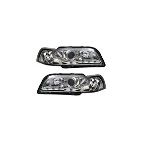 Volvo S40/V40 (IKKE Turbo) Deyline Chrom forlygtest H1-H1. med LED 96-00