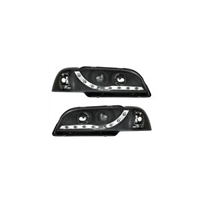 Volvo S40/V40 (IKKE Turbo) Deyline Black forlygtest H1-H1. med LED 96-00