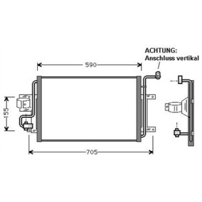 Audi A3. 1,6-1,8-1,9TDI Condenser Air conditionin kler 1996 -03.2003