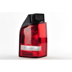 VW T5. 11.09 - Frem - Hjre baglygte Klare/Rd - Hvid Blink<br>(Model med bagklap til Multivan og Caravelle)