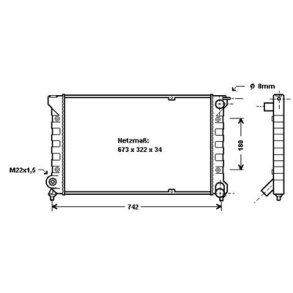 Golf II-Jetta II. 1,6 - 1,8 - 1,6D/TD Motor Kler (673x322x34). 1983-1991