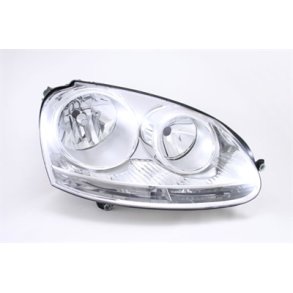 Golf 5 / Jetta. Hjre Forlygte H7-H7 Klareglas Kom.