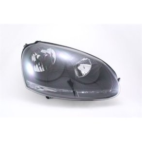 Golf 5 / Jetta. Hjre Forlygte H7-H7 Klareglas Sort.