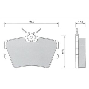 VW T4. Bremse klodsest (med 1 fler og med 15