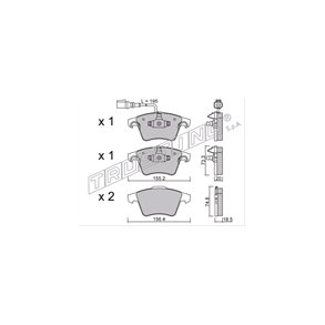 VW T5. Bremse klodsest Med 16