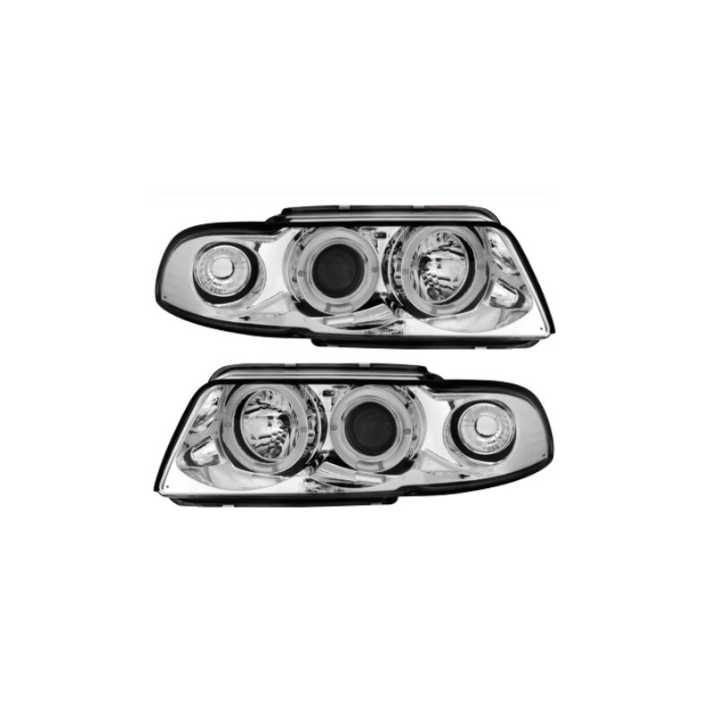 Audi A4.  Angel Eyes Klare forlygtest med blinklygte H1-H1. 02.1999 -10.2000