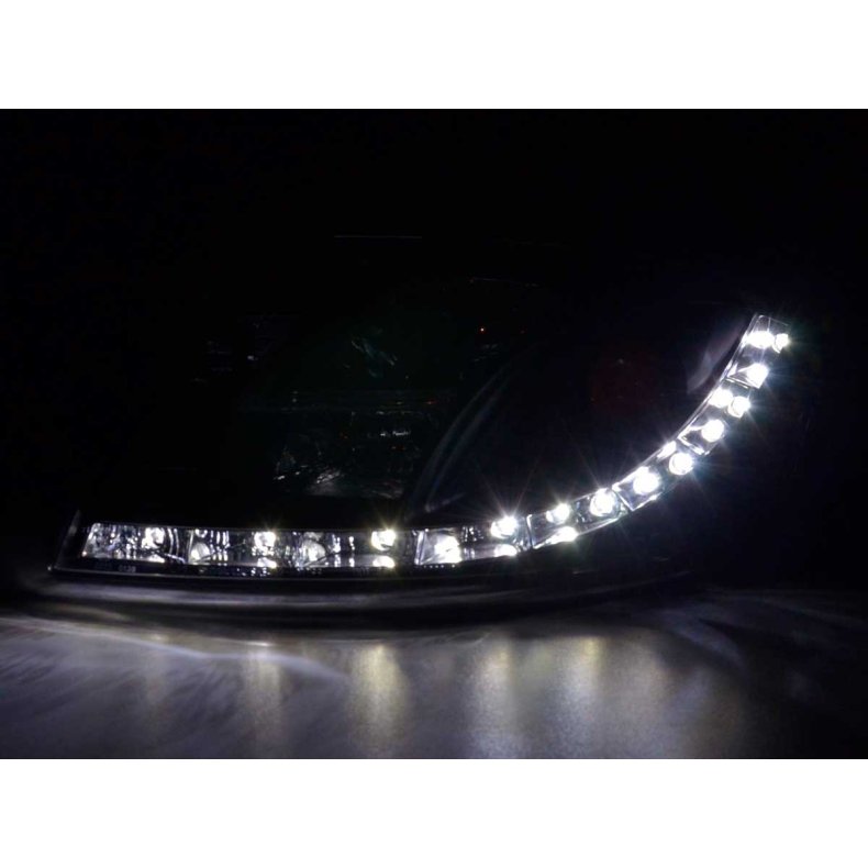 AUDI TT 99-05 DAYLIGHT BLACK H7.H7.H1 Forlygte st (9 Ben stik)