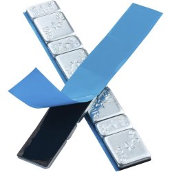 Slv afbalanceringsklodser til aluflge 100 stk. i afklipningsstang 8 x 10/5 g