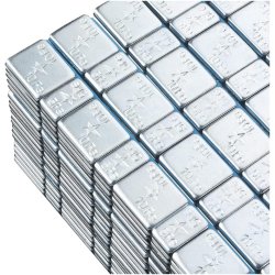 Slv afbalanceringsklodser til aluflge 100 stk. i afklipningsstang 8 x 10/5 g