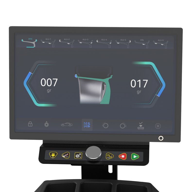 Afbalanceringsmaskine automatisk, med laser pointer 10"~24"