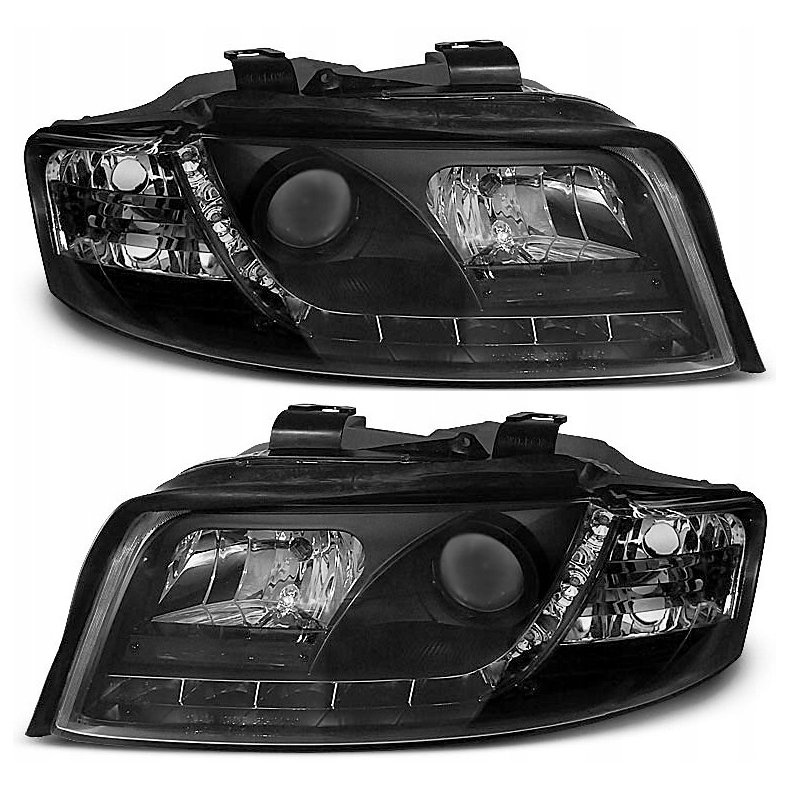 Audi A4. DAYLINE Black forlygtest med blinklys H1-H1. 04.2000-11.2004