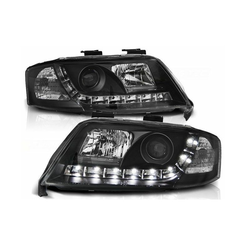 Audi A6. Dayline. Black Forlygtest med blinklys H1-H1. 04.1997 -07.2001